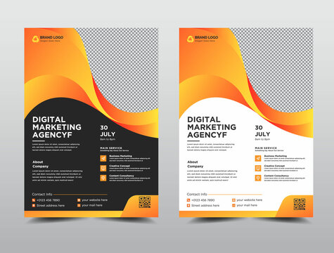Corporate business flyer template design set with two color venetian, shape Flyer Circle Abstract
Colorful concepts, marketing, business proposal, promotion, advertise, publication, cover page,