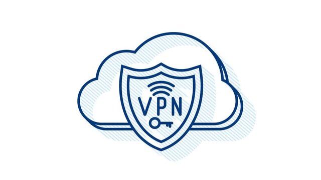 Secure VPN connection concept. Virtual private network connectivity overview. Motion graphics.