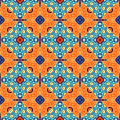 Seamless ornamental decorative pattern. Mosaic art texture.