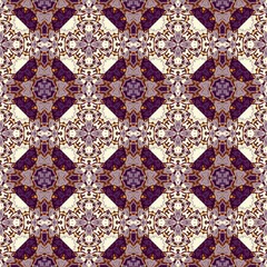 Seamless ornamental decorative pattern. Mosaic art texture.