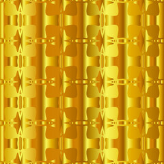 Geometric vector pattern with yellow and white gradient. gold ornament for wallpapers and backgrounds.