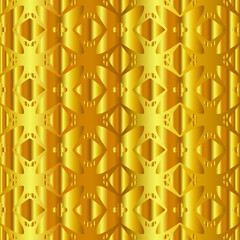 Geometric vector pattern with yellow and white gradient. gold ornament for wallpapers and backgrounds.