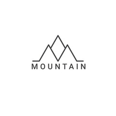mountain view logo design vector, nature element logo design template	