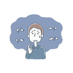 濡れ衣を着せられる男性