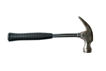 A hummer tool with rubber handle isolated on white