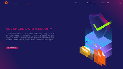 Landing Page for Data Security © Halkyon