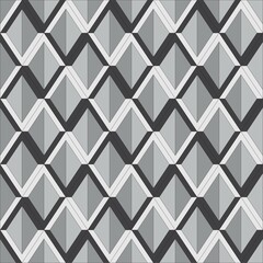 fabric Seamless black and white outline rhombic pattern vector