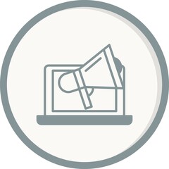 Marketing Grey Circled Vector Icon Design