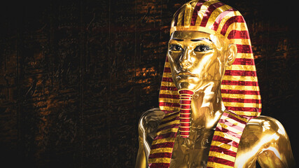 Pharaoh male - The Spirit of the Pharaohs - Pyramids - Egypt - obrazy, fototapety, plakaty