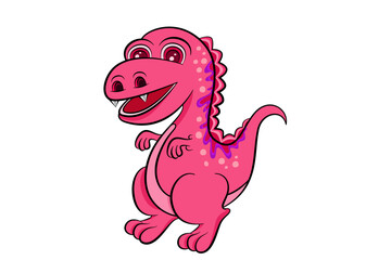  Cartoon Dinosaur pink 