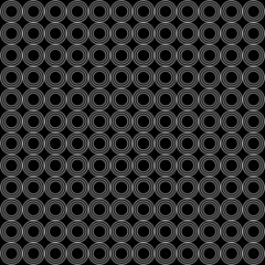 seamless pattern white circle isolated on black background, simple style vector