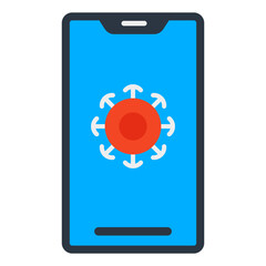 A trendy vector design of mobile phone