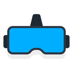 Icon of goggles in flat editable design