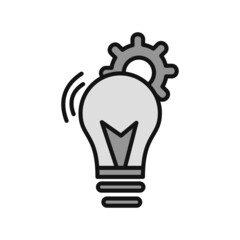 Idea Filled Grey Vector Icon Design