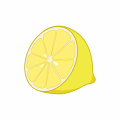 Slice lemon vector art and graphics