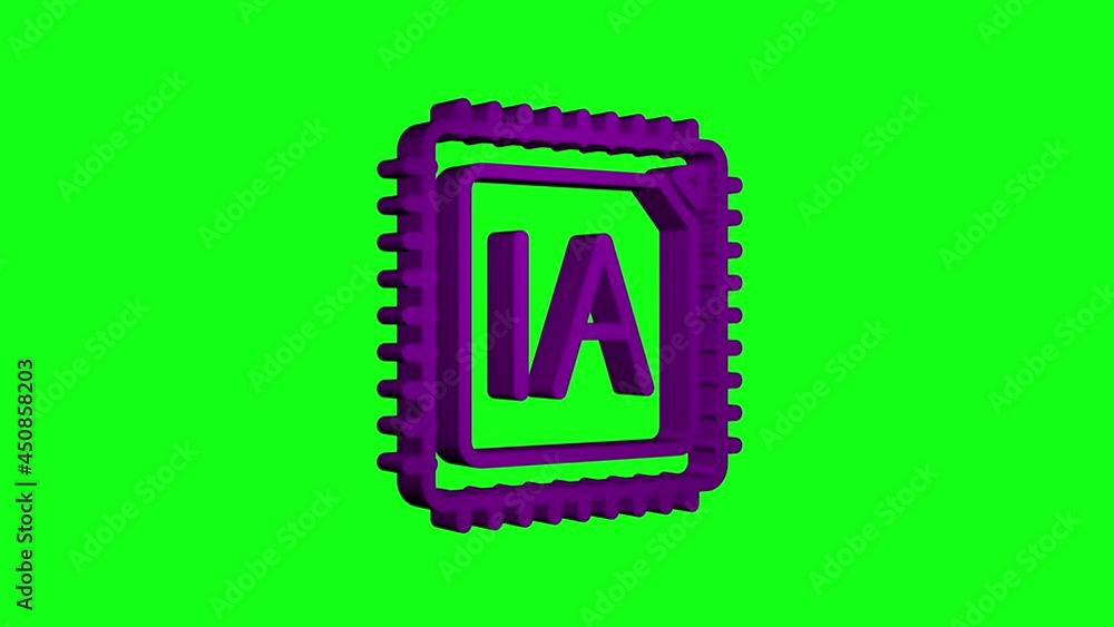 Poster artificial intelligence landing page. ai icon. motion graphics.