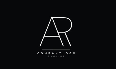 
Abstract Letter Initial AR RA Vector Logo Design Template