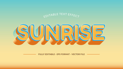 Sunrise Text Effect made with Warm and Cozy Tone