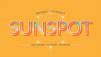 Sunspot Text Effect made with Bright and Vibrant Color