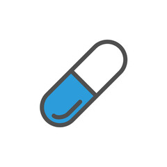 simple capsule icon vector illustration