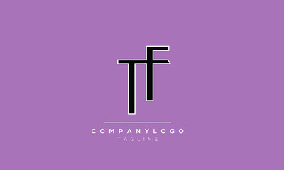 Abstract Letter Initial TF FT F T Vector Logo Design Template.
