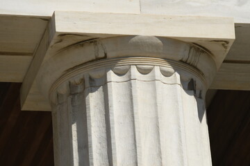 symmetries and geometries and columns at the Agora of Athens in Greece