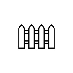 flat fence icon, flat vector, fence illustration