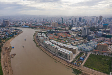 Obraz premium Landscape at KohPich at Phnompenh capital - landmarks