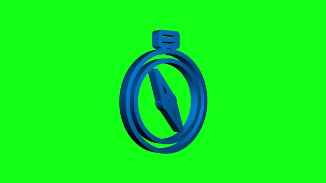 Compass icon. Flat navigation symbol. Motion graphics.