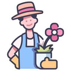 Obraz premium gardener male icon