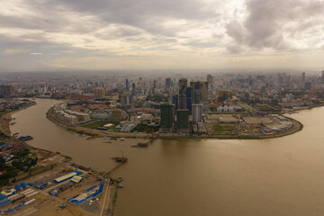 Landscape at KohPich at Phnompenh capital - landmarks