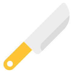 A kitchen accessory icon, flat design of knife