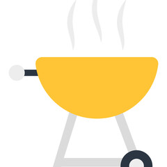 Trendy vector design of BBq stove