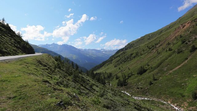 Famous Timmelsjoch High Alpine Road in the Austrian Alps also called Passo Rombo - travel photography