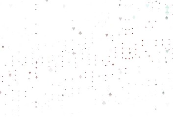 Light Red vector template with poker symbols.