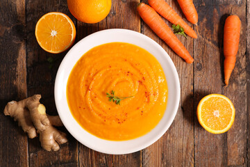 carrot and orange fruit soup