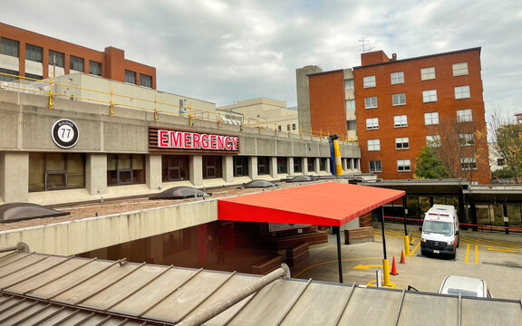 The Exterior Emergency Room Sign At Piedmont Hospital In Atlanta, GA.