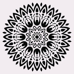 Circular one-color pattern. Illustration in vector
