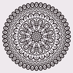 Circular one-color pattern. Illustration in vector
