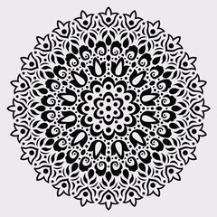 Circular one-color pattern. Illustration in vector
