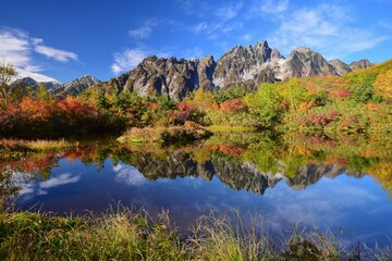 紅葉の裏剱　仙人池