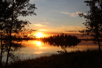 Mid August Sunset, Elk Island National Park, Alberta