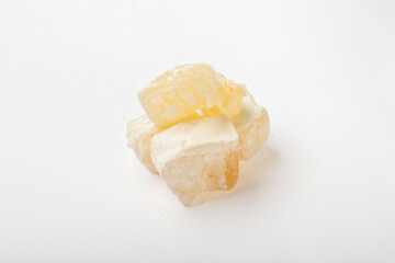 turkish delight on a white background. oriental sweets for tea