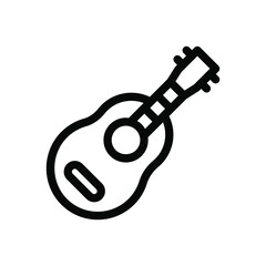 acoustic guitar icon illustration vector graphic