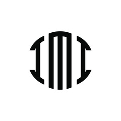 IMI letter logo design. IMI modern letter logo with black background. IMI creative  letter logo. simple and modern letter IMI logo template, IMI circle letter logo design with circle shape. IMI   - obrazy, fototapety, plakaty