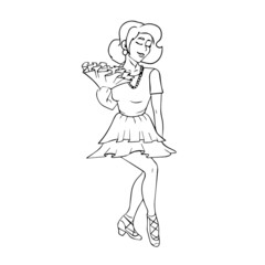 Vector design on a white isolated background for postcards, banners, stickers for social networks.