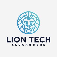 lion logo, lion logo vector, luxury lion shaped line art logo illustration