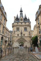 Naklejka na ściany i meble Bordeaux - France - medieval city gate - Porte Cailhau