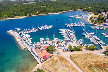 An aerial shot of Cervar Porat, Istria, Croatia