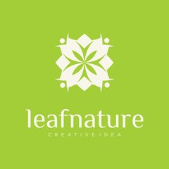 Organic leaf logo set with rotating cycle vector concept design luxury leaf Organic leaf logo design with rotating cycle concept luxury leaf rotating graphic